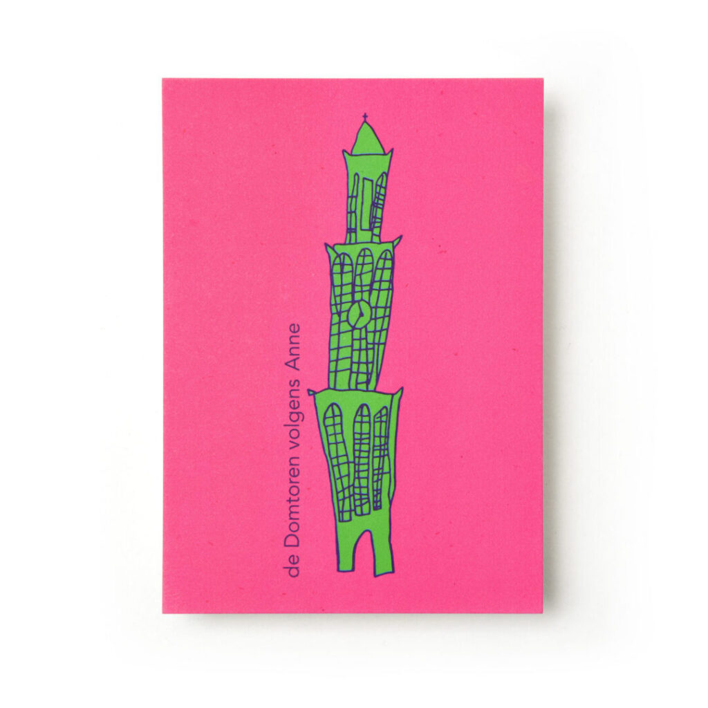 Kaart / Poster Domtoren volgens Anne